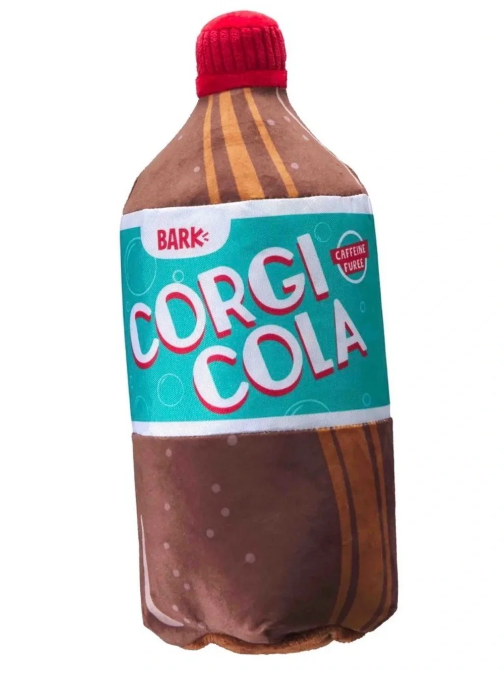 Bark Box XL Dog Toy Corgi Cola giant plush crinkles & squeaks NEW 13 inches
